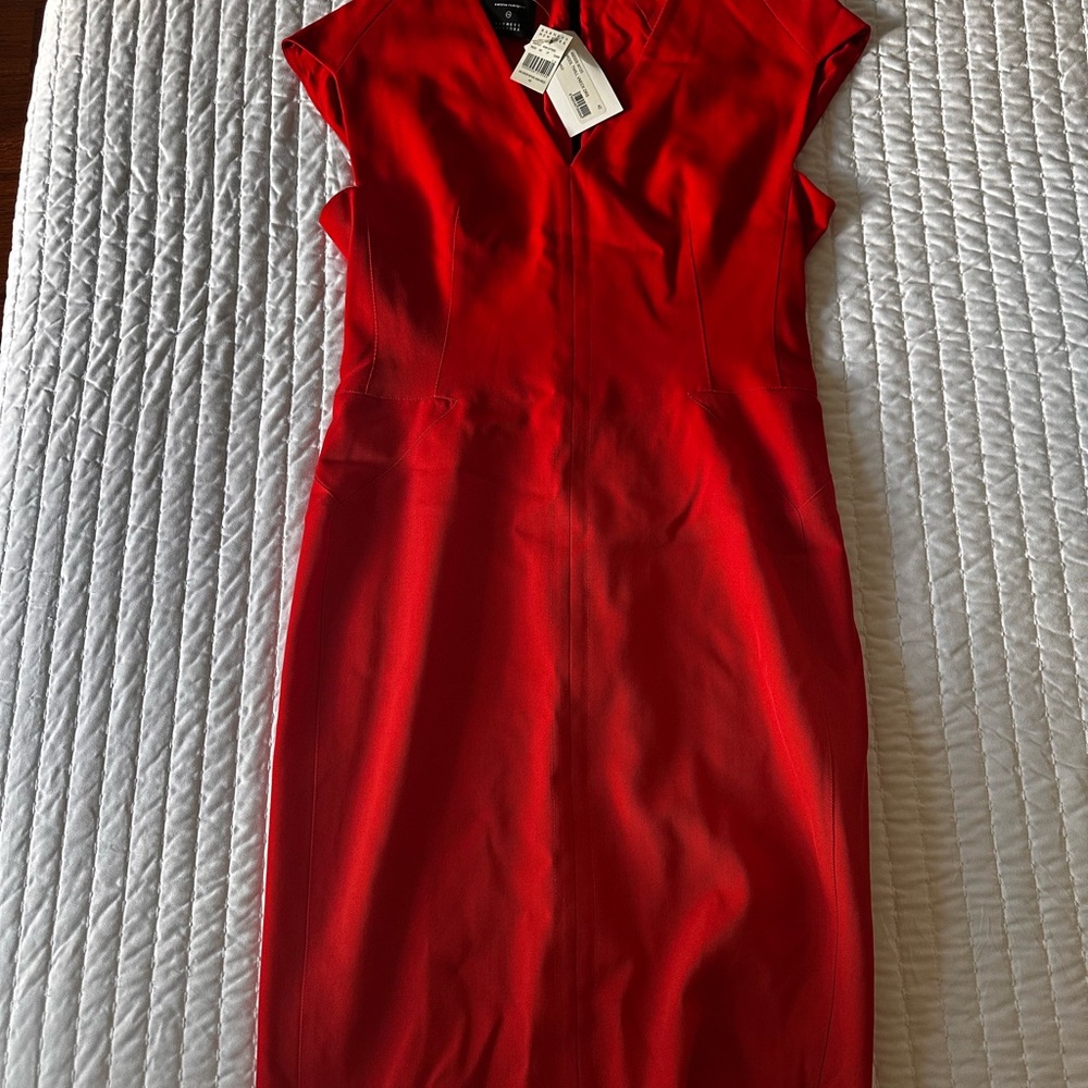 Narciso Rodriguez Vibrant Red Midi Dress